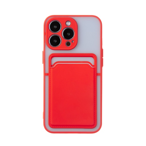 Phone Case Coloured Card Pocket (Samsung A03s, red)