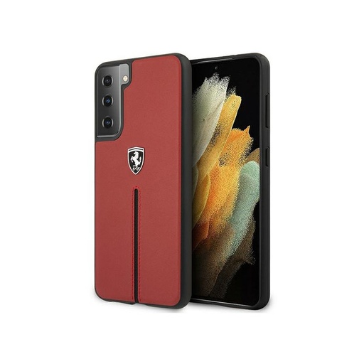 Ferrari Phone Case Black Nylon Stripe (Samsung S21+, red)